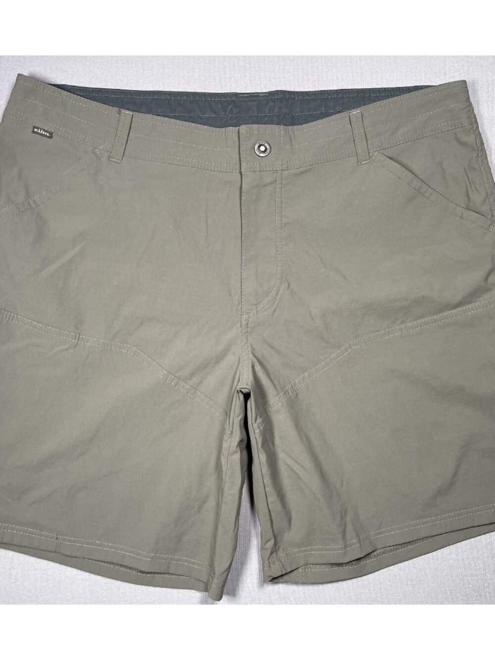 Kuhl Renegade Cargo Nylon Burnt Olive Green Shorts Inseam 9" - Men Size 40